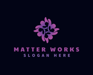 Flower Community People logo design