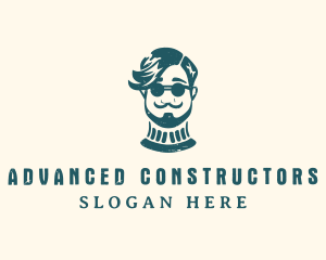 Hipster Sunglasses Man logo design