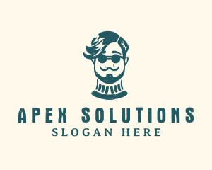 Hipster Sunglasses Man logo design