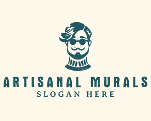 Hipster Sunglasses Man logo design