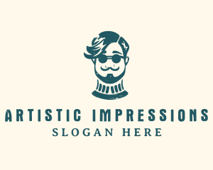 Hipster Sunglasses Man logo design