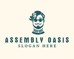 Hipster Sunglasses Man logo design