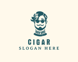 Hipster Sunglasses Man logo design