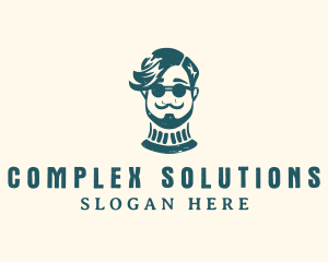 Hipster Sunglasses Man logo design