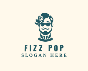 Hipster Sunglasses Man logo design