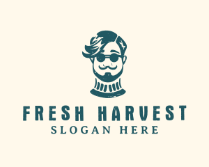 Hipster Sunglasses Man logo design