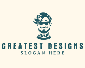 Hipster Sunglasses Man logo design