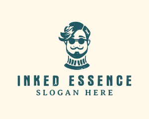 Hipster Sunglasses Man logo design