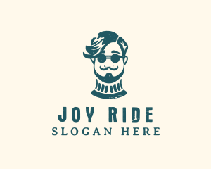 Hipster Sunglasses Man logo design