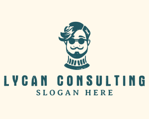 Hipster Sunglasses Man logo design