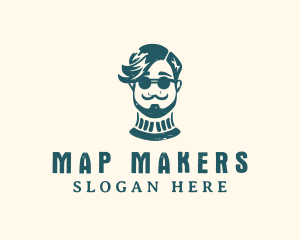 Hipster Sunglasses Man logo design