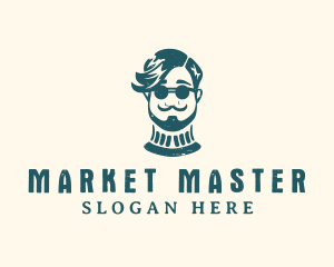 Hipster Sunglasses Man logo design