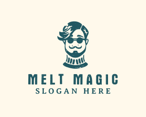 Hipster Sunglasses Man logo design