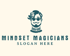 Hipster Sunglasses Man logo design