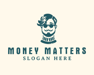 Hipster Sunglasses Man logo design