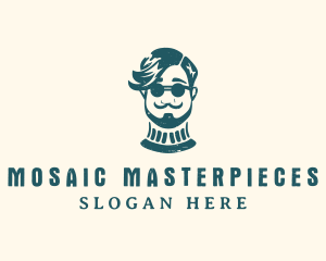 Hipster Sunglasses Man logo design