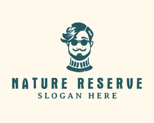 Hipster Sunglasses Man logo design