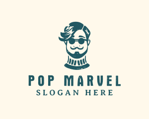 Hipster Sunglasses Man logo design