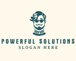 Hipster Sunglasses Man logo design