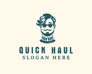 Hipster Sunglasses Man logo design