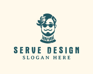 Hipster Sunglasses Man logo design