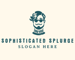 Hipster Sunglasses Man logo design