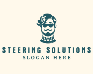 Hipster Sunglasses Man logo design