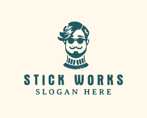 Hipster Sunglasses Man logo design