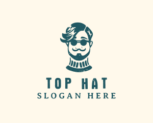 Hipster Sunglasses Man logo design