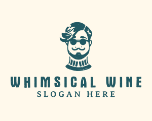 Hipster Sunglasses Man logo design