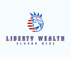 Liberty Patriotic Statue logo design