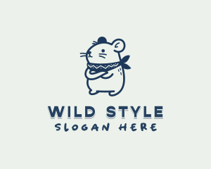 Hamster Rat Bandana logo design