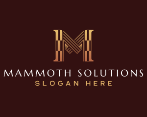 Luxury Business Letter M logo design