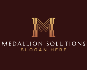 Luxury Business Letter M logo design