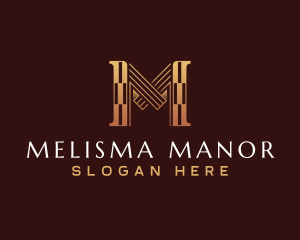 Luxury Business Letter M logo design