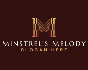 Luxury Business Letter M logo design