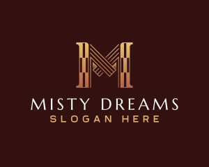 Luxury Business Letter M logo design