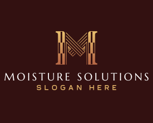 Luxury Business Letter M logo design