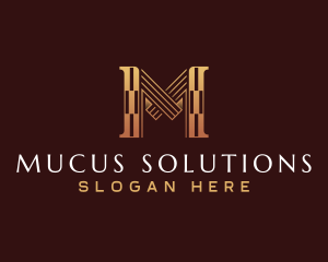 Luxury Business Letter M logo design