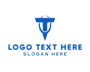 Business Hoop Letter T Logo