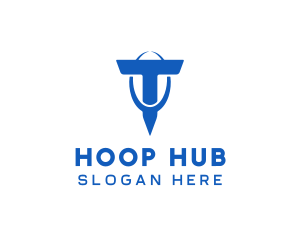 Business Hoop Letter T logo