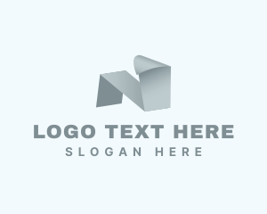 Origami Fold Agency Letter N logo