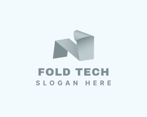 Origami Fold Agency Letter N logo