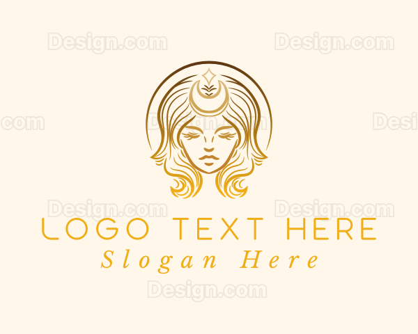 Crescent Moon Woman Logo