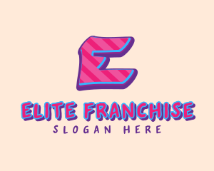 Pop Graffiti Letter E logo design