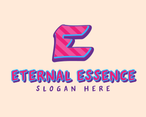 Pop Graffiti Letter E logo design