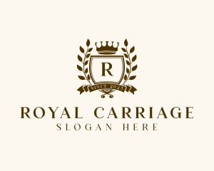 Royal Crown Shield Wreath  logo design