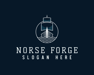 Sailing Battleship Voyage logo design