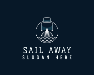 Sailing Battleship Voyage logo design