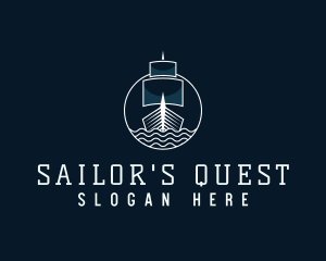 Sailing Battleship Voyage logo design